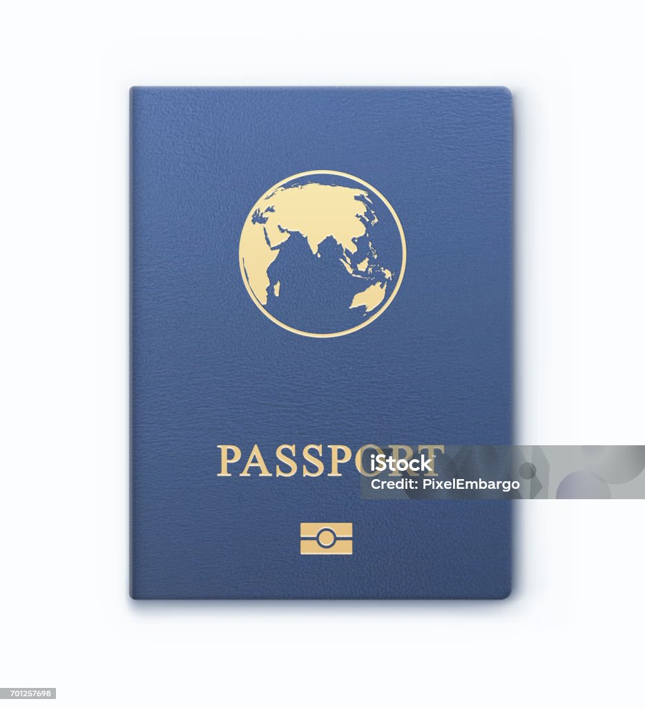 passaporte azul - Vetor de Passaporte royalty-free
