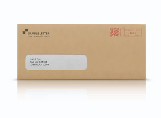 Mockup post envelope. vector art illustration