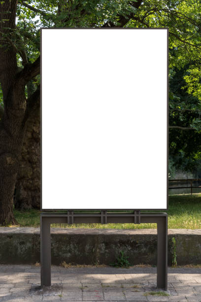 istock A blank ad space sign isolated in front of a park 701263180