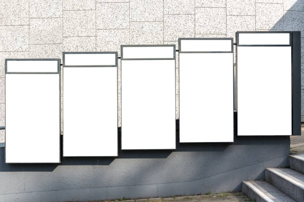 istock Several blank ad space signs isolated in the street 701263686