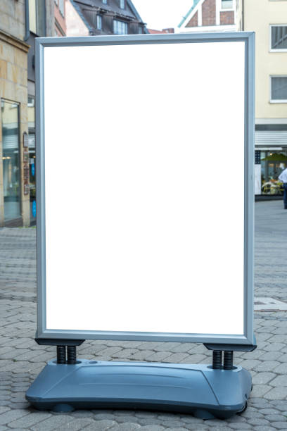 istock A blank ad space sign isolated in the street 701265394