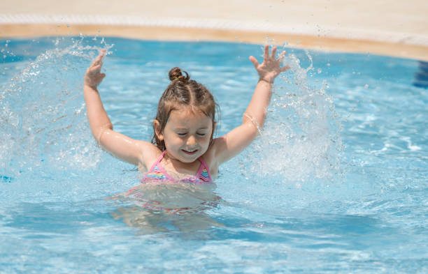 istock Little girl in swimming pool 701265766