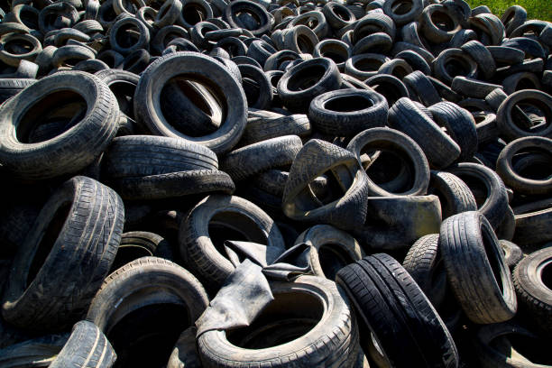 istock High Angle View Of Abandoned Tires 702618089