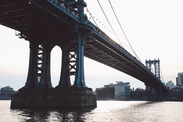 istock Silhouette Manhattan Bridge Over East River Against Sky 705165833