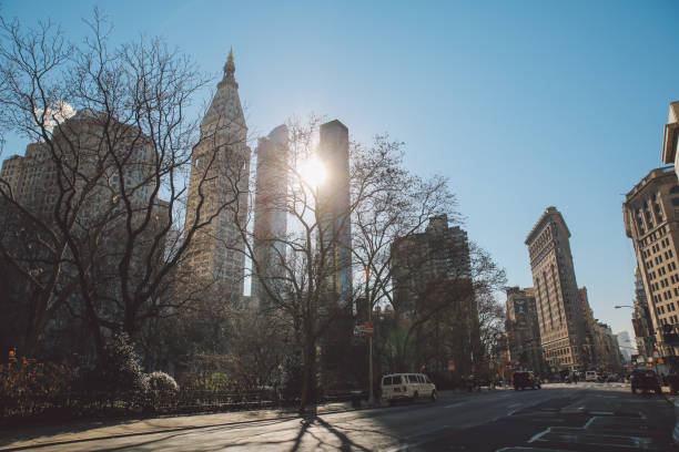 istock Low Angle View Of Modern Buildings Against Clear Sky 705174583