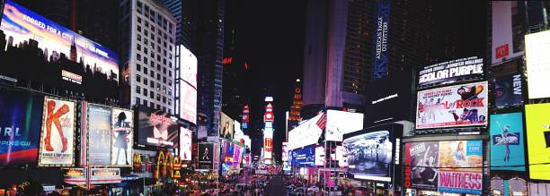 istock Illuminated Buildings At Times Square In City During Night 705179231