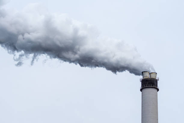 istock Low Angle View Of Smoke Emitting From Chimney Against Sky 705346893