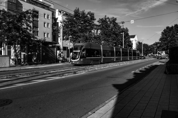istock Tram On City Street 707549527