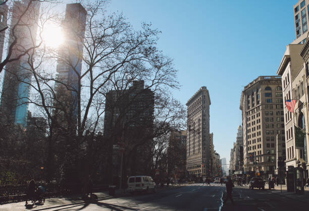 istock Low Angle View Of Modern Buildings Against Clear Sky 709182923