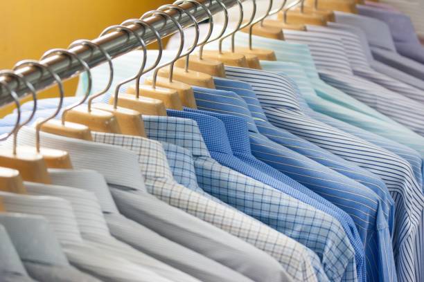 istock Close-Up Of Shirts Hanging 709187867