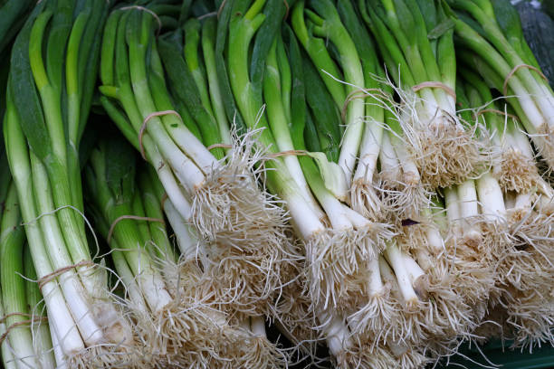 istock High Angle View Of Scallion In Market 713841907