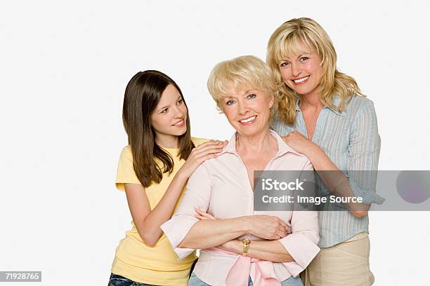 Foto de Três Gerações De Mulheres e mais fotos de stock de Família de várias gerações - Família de várias gerações, Foto de estúdio, Família