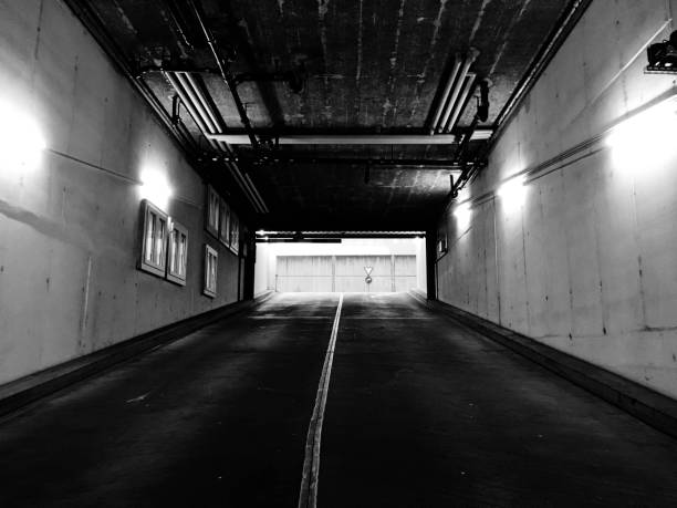 istock Low Angle View Of Parking Lot Entrance 722302983