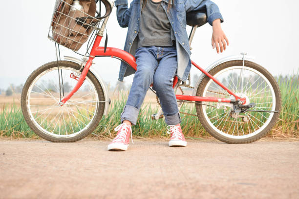istock Low Section Of Man Sitting On Bicycle 722306191