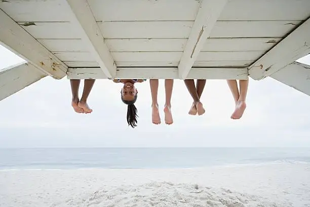 Photo of Girl upside down