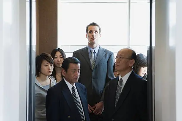 Photo of People in an elevator