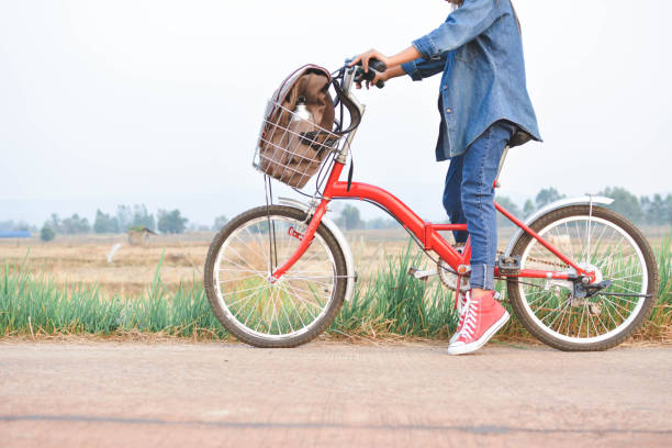 istock Low Section Of Woman On Bicycle 724323833