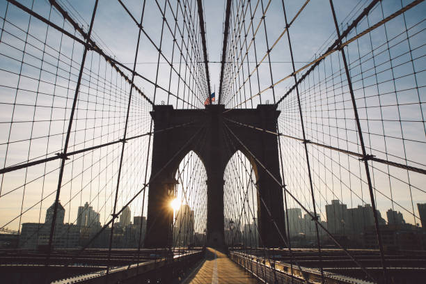 istock Brooklyn Bridge Against Sky In City During Sunset 726846303