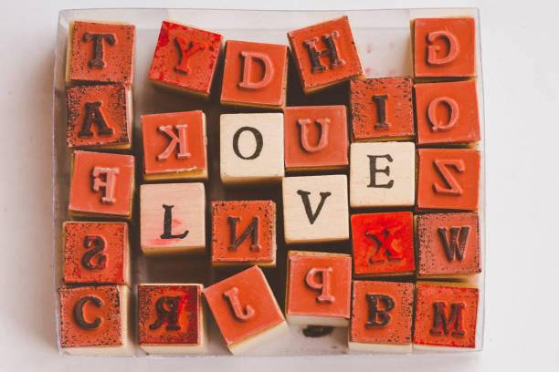 istock Directly Above Shot Of Red Alphabet Toy Blocks On Table 726851473