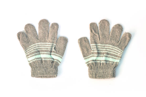 istock Directly Above Shot Of Woolen Gloves On White Background 726868285