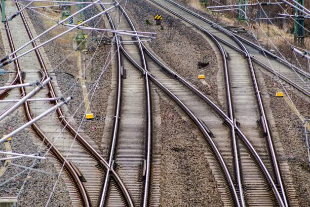 istock High Angle View Of Railroad Tracks 730285023