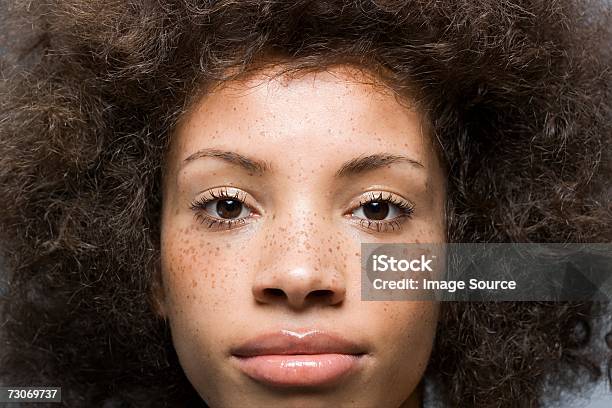Attractive Young Woman Stock Photo - Download Image Now - Portrait, Women, Freckle