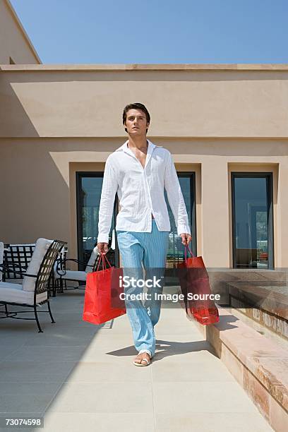 Man With Shopping Bags Stock Photo - Download Image Now - Men, Shopping Bag, Adult