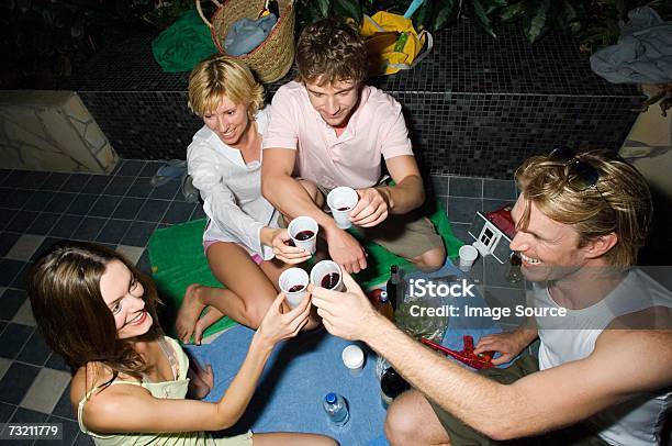 Friends Having Drinks Stock Photo - Download Image Now - Adult, Adults Only, Alcohol - Drink