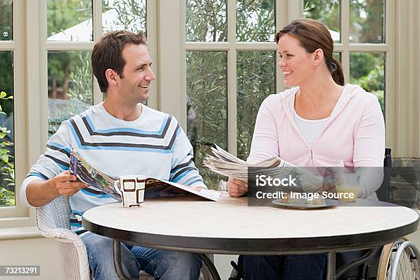 Couple Having Breakfast Stock Photo - Download Image Now - 30-39 Years, Adult, Adults Only