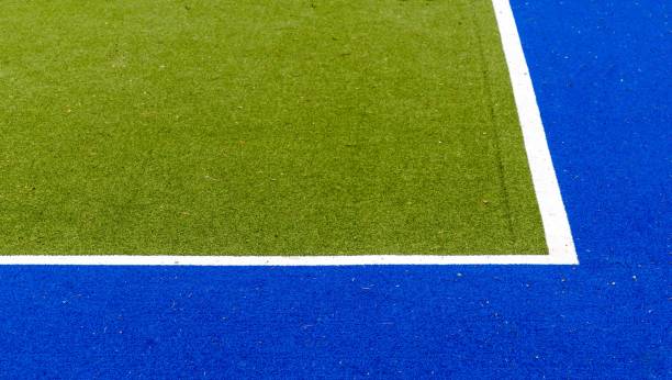 istock Blue And Green Turf On Playing Field 735963405