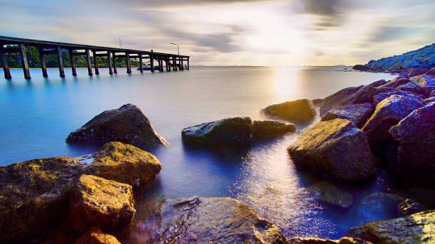 istock Panoramic View Of Sea Against Sky At Sunset 736036029