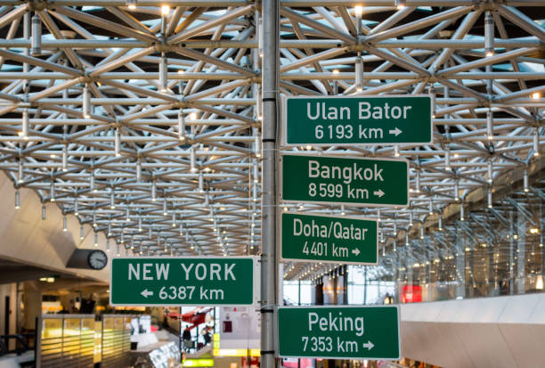 istock Directional Signs At Airport 736515819