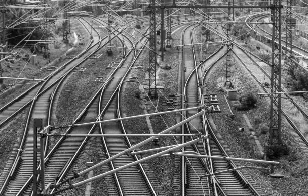 istock High Angle View Of Railroad Tracks 736837445