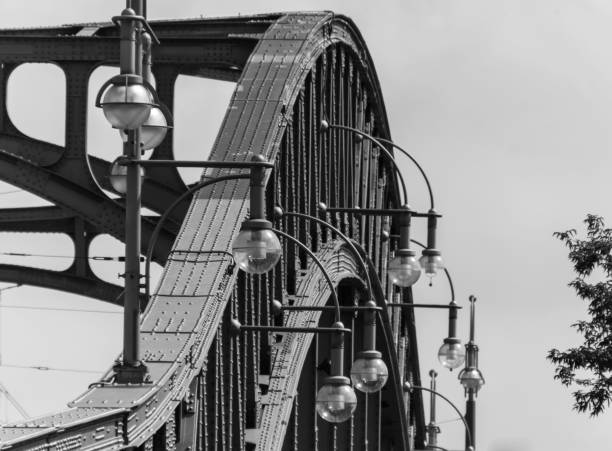 istock Cropped Image Of Metallic Bridge Against Clear Sky 736838375