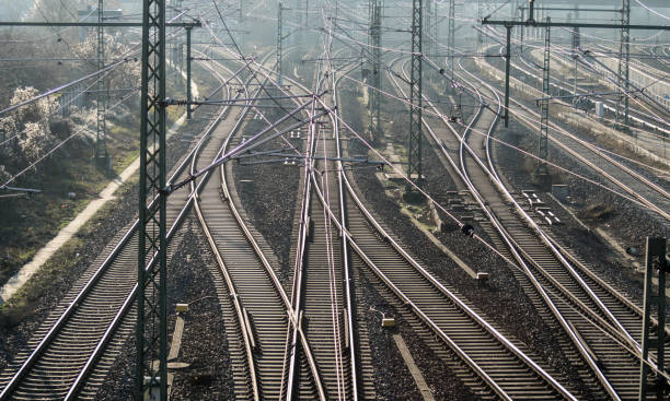istock High Angle View Of Railroad Tracks 736844953