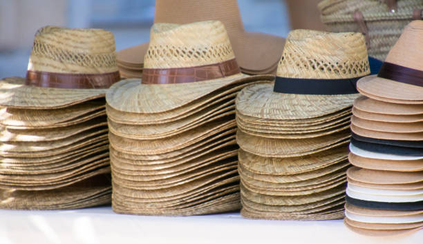 istock Close-Up Of Hats On Table For Sale 743738185