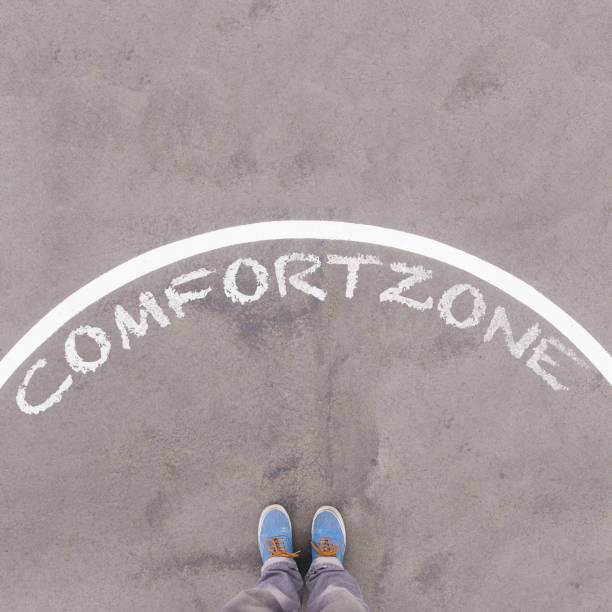 istock Comfort Zone Written In Chalk On Street 746099207