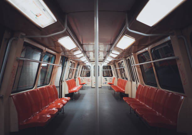 Interior Of Empty Train  train interior stock pictures, royalty-free photos & images