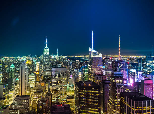 istock Illuminated Cityscape Against Sky At Night 752165327