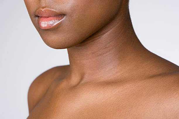 Female mouth neck and shoulders  clavicle stock pictures, royalty-free photos & images