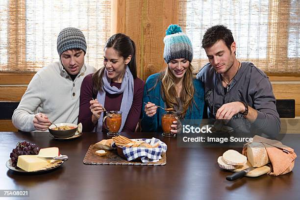Friends Having Lunch Stock Photo - Download Image Now - Adult, Adults Only, Apres-Ski
