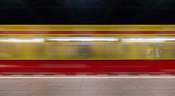 istock Blurred Motion Of Train At Subway Station 758489419