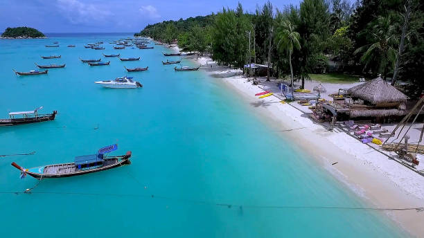 istock High Angle View Of Boats Moored On Beach 758502593