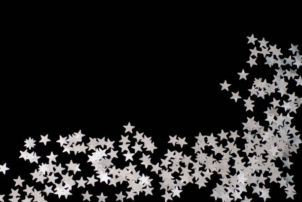 istock Close-Up Of Star Shape Decorations On Black Background 758527879