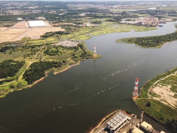 istock High Angle View Of River In Town 758571551