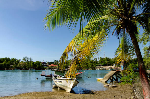 istock Boats Moored On Sea Against Clear Sky 758666683