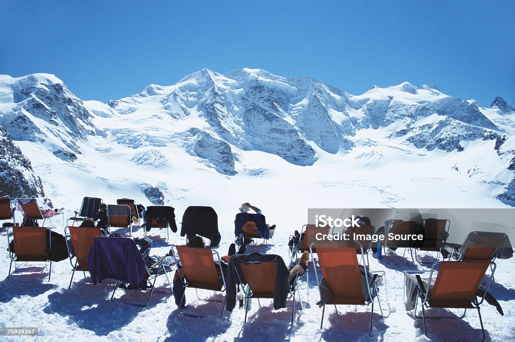 View of piz palu  Diavolezza Stock Photo