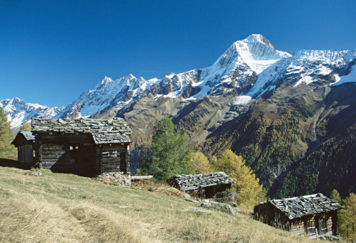 The Mont Blanc massif and Aiguille du Midi  - Les Houches - Parc de Merlet