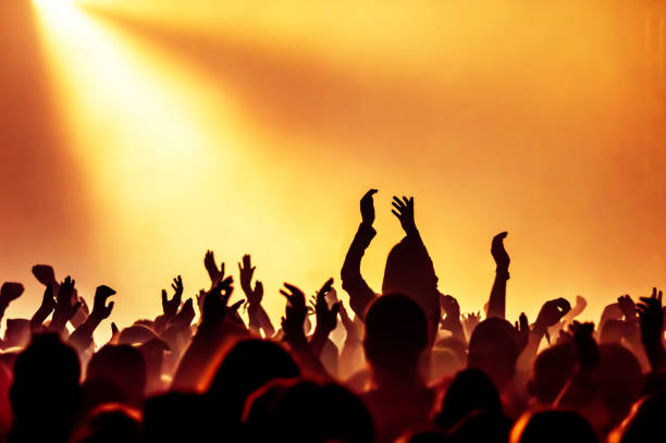 istock Crowd At Music Concert At Night 760227129