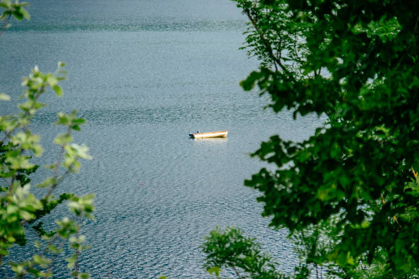 istock High Angle View Of Boat On Lake 760296765